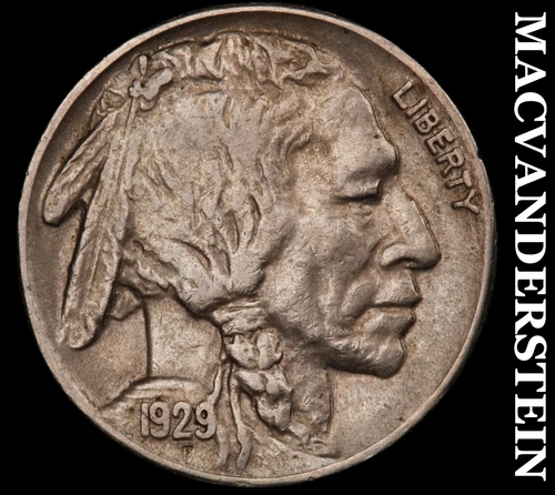1929-S Buffalo Nickel- Extra Fine+ Better Date No Reserve #J180