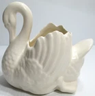 Vintage Red Wing Pottery Swan Planter # 259 Creamy White 5" Tall