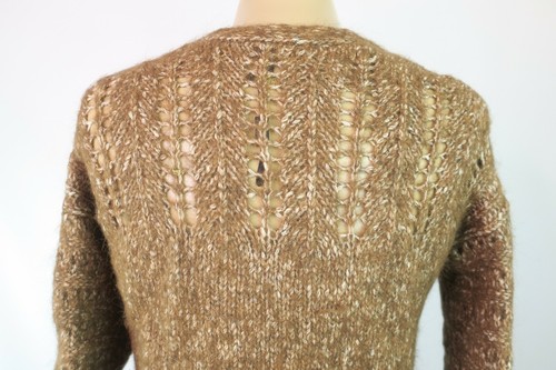 Massimo Dutti Alpaca Blend Crochet Italian Yarn Cardigan Sweater Coat Sz S NWOT - Picture 7 of 12