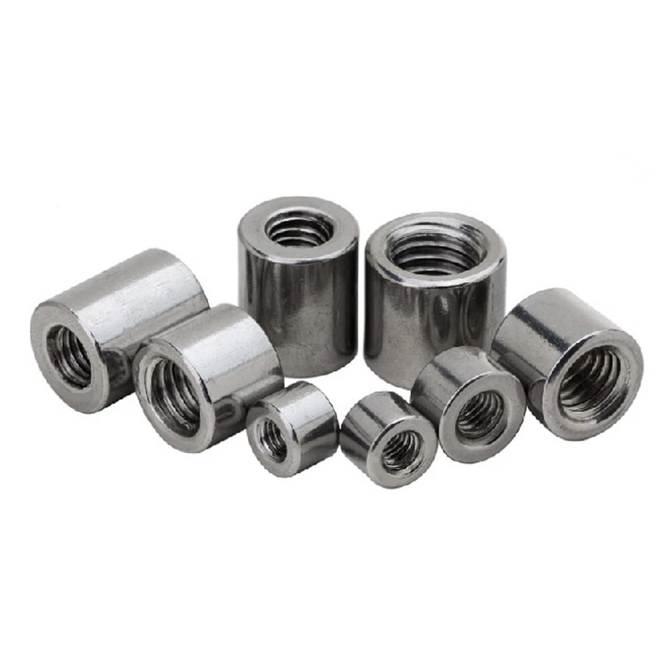 Verbindungsmuffen M3 M4 M5 M6 M8-M16 Rund Langmutter Gewindemuffe V2A Edelstahl - Bild 3 von 4