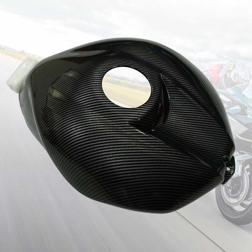 Black Carbon Fiber Look Fuel Gas Tank Cover Fairing For 2006 2007 YAMAHA YZF R6 Foto 2 de 4