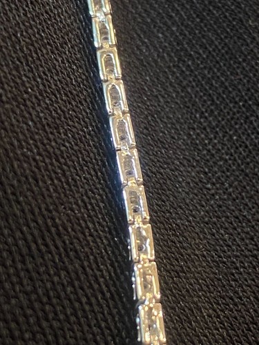 Pave 0.55 Cts Round Brilliant Cut Natural Diamonds Tennis Bracelet In 14K Gold - Picture 12 of 12