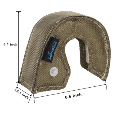 T25 T28 Titanium Custom Turbo Shield Heat Blanket Cover + Locking Springs