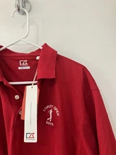 Cutter & Buck CD Drytec Liskey Open burgundy  polo golf  Shirt men's Large  NWT