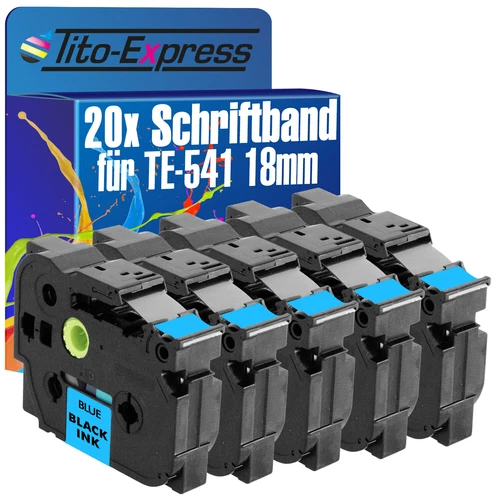 20x Schriftband für Brother TZe-541 P-Touch 1000 1000 BTS 1000 F 1005 BTS 1005 F