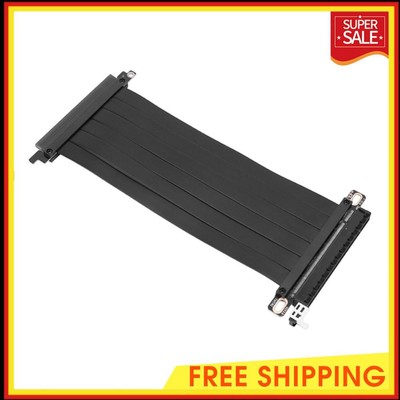 PCI-E3.0/PCI-E 4.0 X16 Riser Cable PCI-E 16x Graphics Card Extension Cord Black