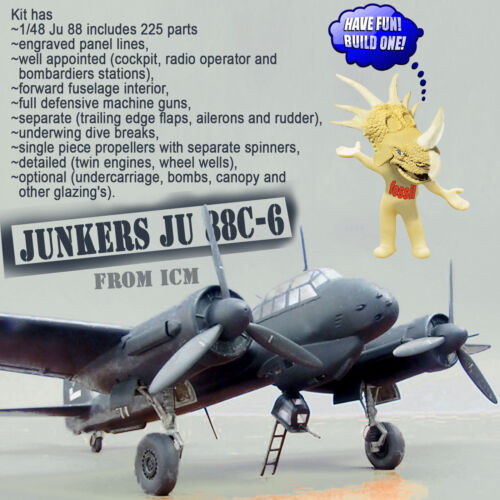 ICM 482381/48 JUNKER JU 88C-6 KIT CACCIA PESANTE DOPPIO MOTORE - Foto 2 di 7