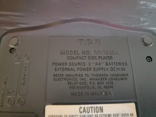 Vintage RCA RP-7929A Personal CD Player Electronic Skip Protection tested works - Picture 3 of 5
