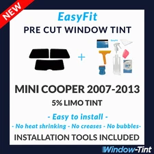 EasyFit Static Pre Cut Tint & Tools For Mini Cooper 2007-13 - 5% Limo Rear