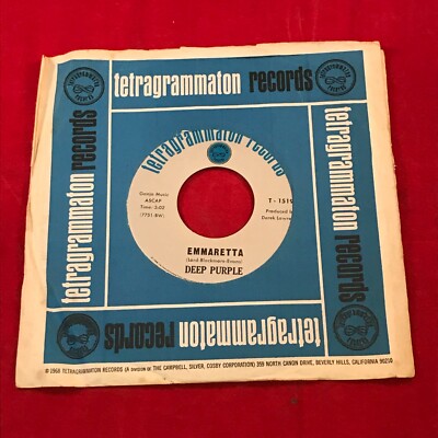 DEEP PURPLE Emmaretta 1969 USA  7'' vinyl Single The Bird Has Flown original 45