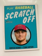 HUNTER BISHOP 2020 Topps Heritage Minor League 1971 Scratch Off insert RC #24