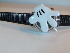 Disney Time Works Womens Vintage Mickey Mouse Watch Mickeys White Glove HTF-New
