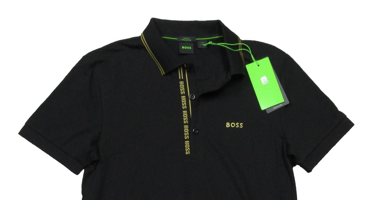Black and green hugo on sale boss polo