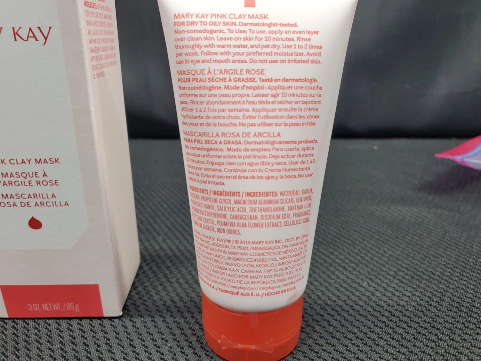 2 New In Box Mary Kay Special Edition Pink Clay Mask Dry to Oily Skin 3 oz - Image 4 of 4