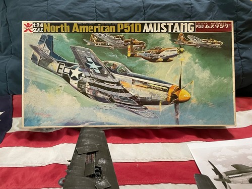VINTAGE BANDAI 1/24 SCALE P-51D E2S WITH D-DAY MARKING - Bild 2 von 13