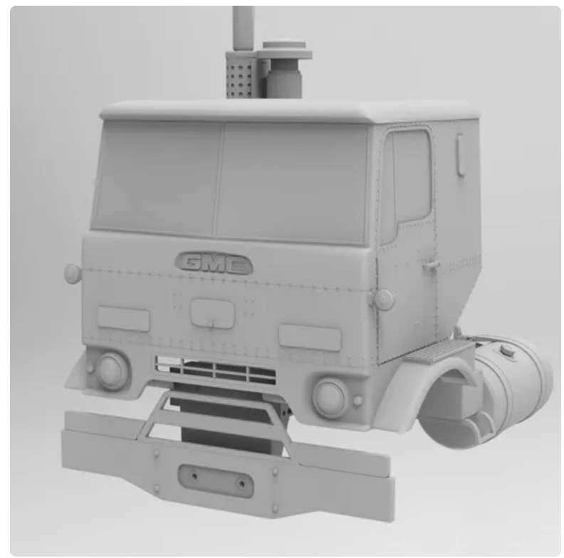 1/50th scale 3d printed GMC CRACKERBOX DFR 8000 SLEEPER CAB