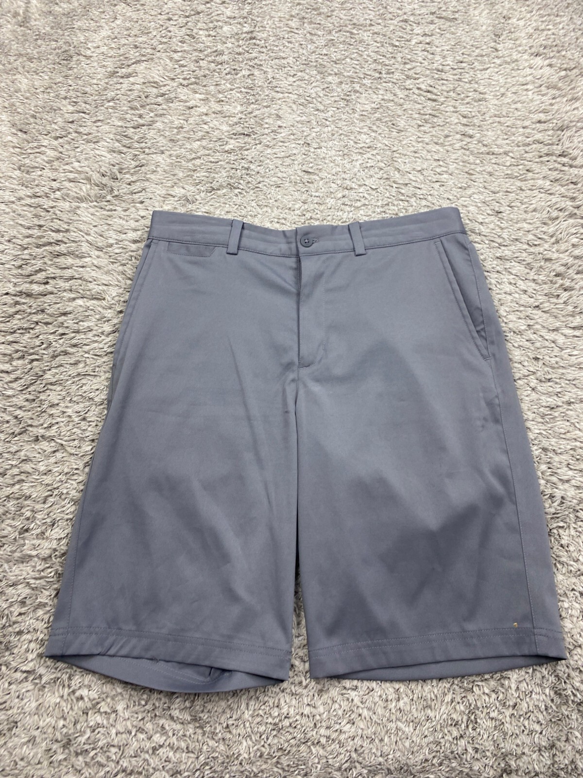 Nike Shorts Men 30x10 Gray Dri-Fit Flat Front Stretch Performance Golf Chino