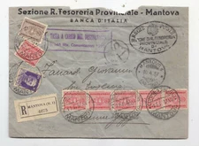 EE888 Kingdom Vict.Em.III Tax Letter Charged From Mantova