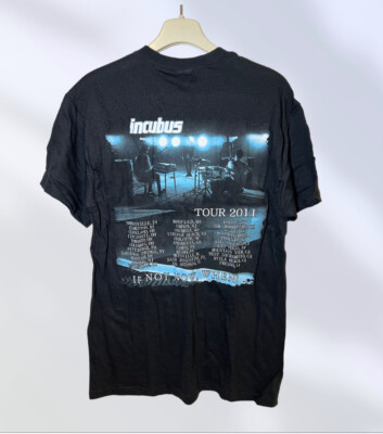 2011 INCUBUS CONCERT T SHIRT BLACK BLUE IF NOT NOW WHEN TOUR BAND