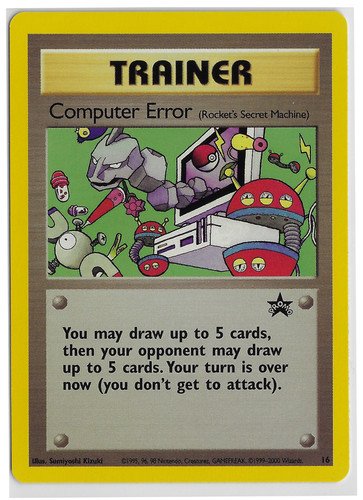 POKEMON WOTC Black Star NM Rare PROMO 16 COMPUTER ERROR (Rockets Secret Machine)