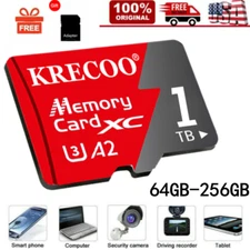 SD Card for Smartphones Tablets 1TB Memory Card 128GB 256GB High Speed Class10