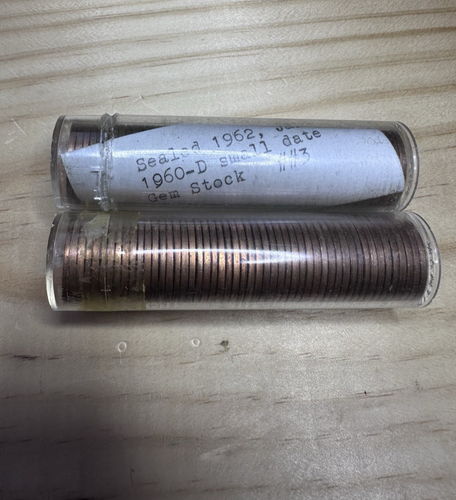 1959-D & 1960-D Cent Rolls - Sealed in early 1960s - BU Uncirculated