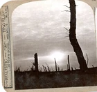 WW1 military Stereoview card The Sun goes down no mans land The Somme #11
