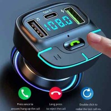 Bluetooth Car MP3 Player FM Transmitter Dual USB Fast Charging PD Type-C USB New