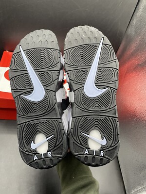 New Nike Air More Uptempo GS Black Cobalt Blue Bliss Size 6Y