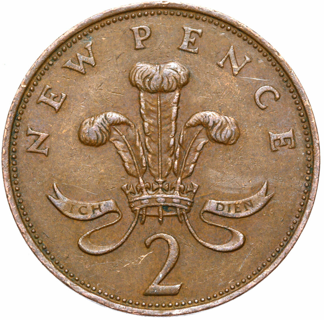 Großbritannien - England - Elizabeth II - Münze 2 NEW PENCE 1971