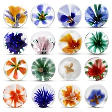 LeLuv Glass Flower Design Ben Wa / Kegel Balls Tightens Vagina