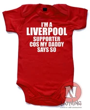 I'm a Liverpool supporter Cute Babygrow Baby Suit Great Gift vest