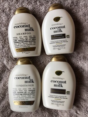 2X OGX Nourishing+ Coconut Milk Shampoo & Conditioner Sets  13 oz Ea.