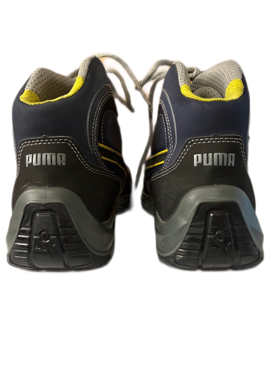 Puma Safety Blue Mens Leather Touring Mid Moto CT Lace-Up 