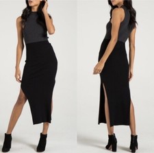 n:Philanthropy Jolie Side Slit Sweater Midi Dress SZ M EUC