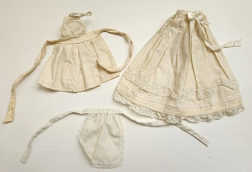 Vintage Barbie Apron 1959 White/cream With Pockets, Slip, Apron LOT #982