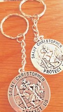 LARGE ST CHRISTOPHER KEYRING PATRON SAINT OF TRAVEL