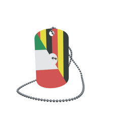 Dog Tag Flag Bunting Uganda Italy Dog Tag Aluminium 30 x 50mm