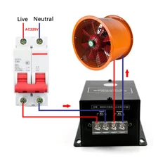 Motor Speed Governor SinglePhase Fan Speeds Switch DRDY10000 AC 220V Accessory
