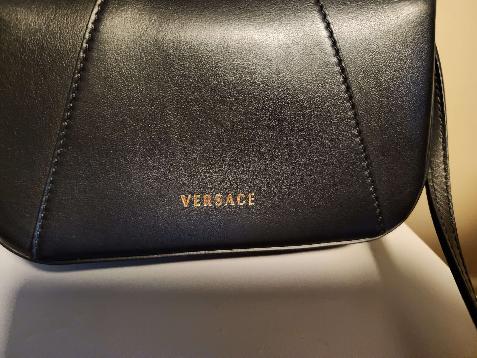 Authentic Versace Black Virtus Mini Crossbody Bag - image 3