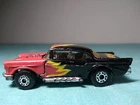 VINTAGE MATCHBOX SUPERFAST 57 CHEVY BLK, RED FLAMES GASSER 1979 ,1957