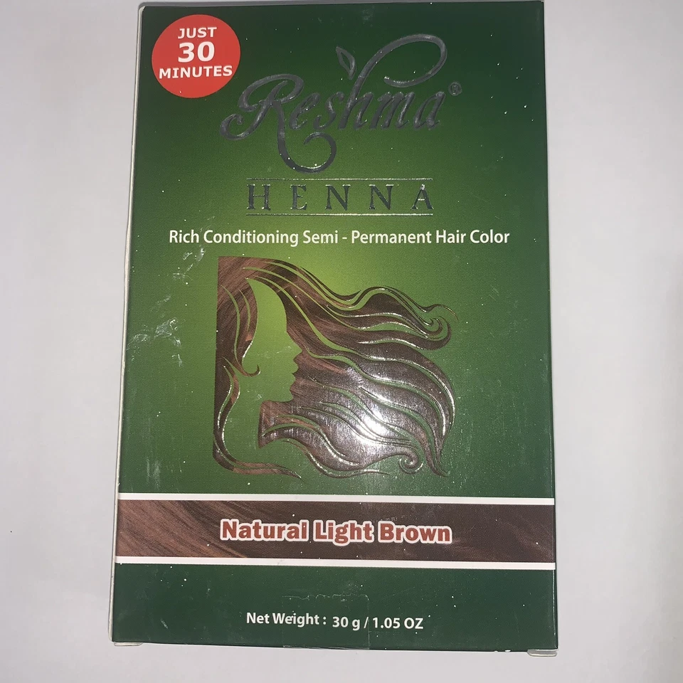 Color de cabello de henna Reshma Beauty 30 minutos 1,05 oz nuevo en caja semipermanente Foto 3 de 4