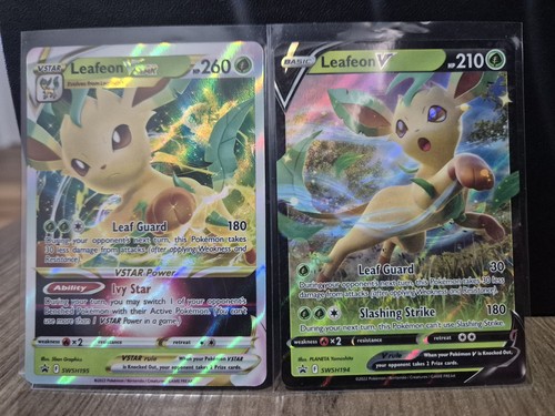 Pokémon TCG Leafeon V & VSTAR Black Star Promo Holo English SWSH194/195