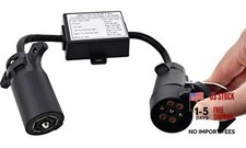 USA to EU Trailer Light Converter US Vehicle 7-Way Blade Socket Adapter to