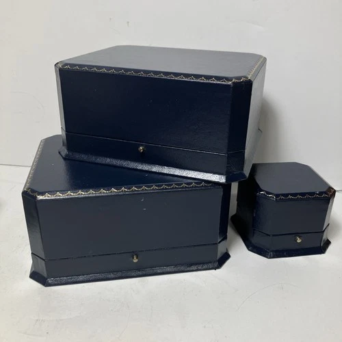 LOT of 3 Bailey Banks & Biddle Navy Blue Jewelry Watch BOXES ONLY