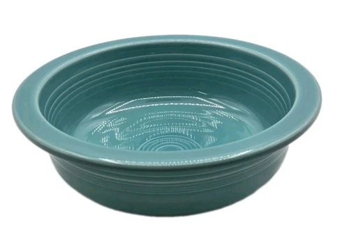 Vintage Fiesta Serving Bowl Large Turquoise 8.5" Homer Laughlin Fiestaware