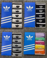 Adidas Socks 5 Pairs Pack Cotton Mid-Tube Casual Socks Unisex 4.5-9.5UK