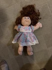 1987 Cabbage Patch Kids Doll Cornsilk Brown Hair Blue Eyes vintage 17"