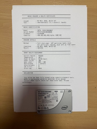 Intel SSD D3-S4510 480GB SATA 2.5" Enterprise SSD (SSDSC2KB480G7)