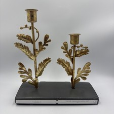 Threshold Set of 2 Brass Taper Holders NIB